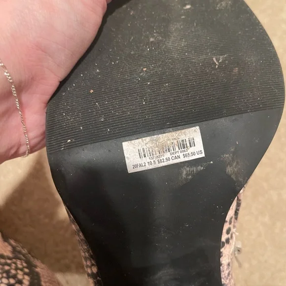 Torrid Pink and Black Snake Print Ankle Boots - Picture 3 of 3